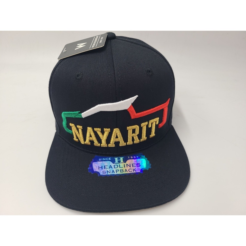 Nayarit Mexico Wynn Headwear Headlines Snapback Hat‎ Cap Cotton Men Women Black
